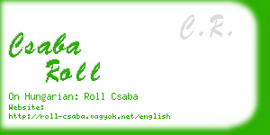 csaba roll business card